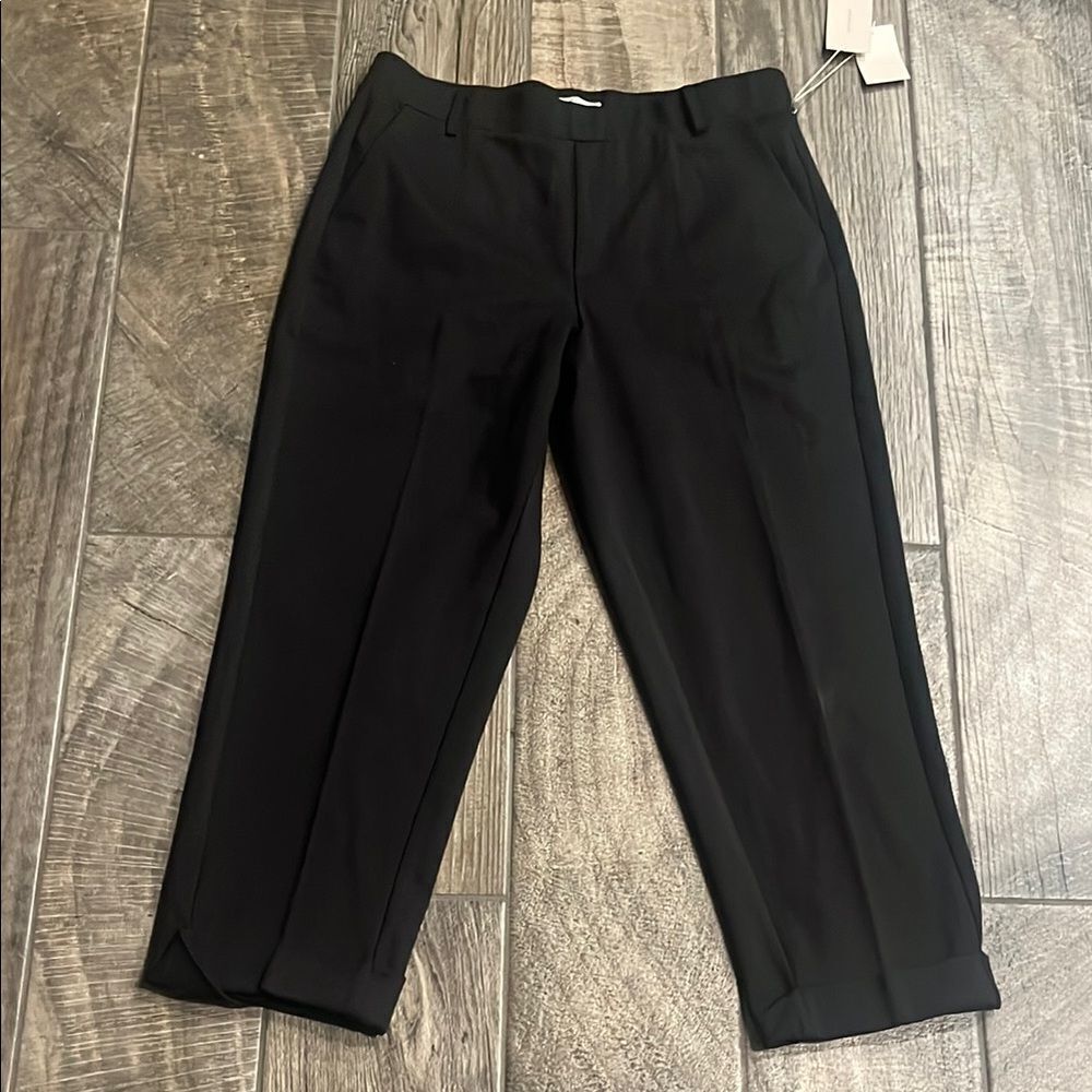 NWT Ecru Brand Ankle Cropped pointe pull on performance pointe Pants - Black